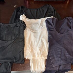 4 long sleeve Women's Black, White, and Navy Tops
